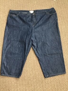 Womens Plus Size LL Bean Denim Capri Jeans
